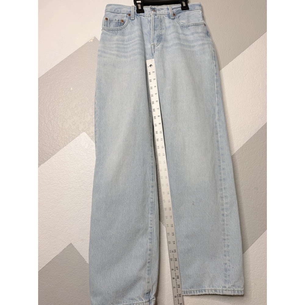 Levi's Premium 501 '90s Jeans Women's 24/30 Light Wash Straight Leg Denim Pants - Picture 14 of 15